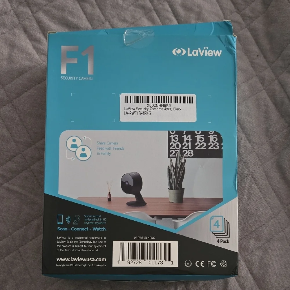 F1 Black Security Camera